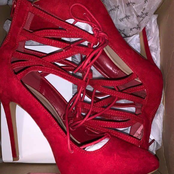 Charlotte Russe Red Stella Heels - Picture 2 of 6